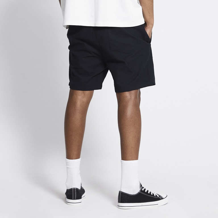 Linen blend shorts "August" Black